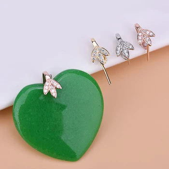 S925 mincový striebro klip pracky Rôzne štýly k dispozícii Peach blossom prívesok pracky Jade crystal pin pracky príslušenstvo
