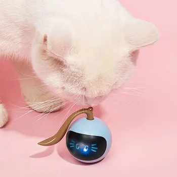 1000mAh Smart Cat Hračka USB Elektrické Skákanie Lopty Samostatne Otáča Hračky Koľajových Skákanie Lopty