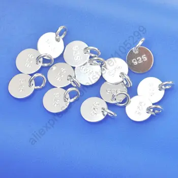 Šperky Zistenia Disku Veľkoobchod 100KS 925 Sterling Silver Ploché Komponenty+Skok Krúžok Pre Náhrdelníky, Náramky