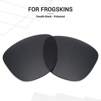Mryok Anti-Scratch POLARIZOVANÉ Náhradné Šošovky pre Oakley Frogskins slnečné Okuliare Stealth Black