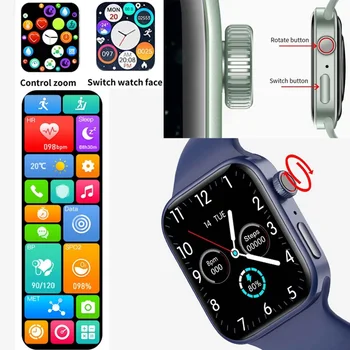 N76 Smart Hodinky 7 Séria 44 mm IWO Šport montre connectée 1,75 Palec Split Screen režimu Spánku Sledovať Digitálne reloj hombre Smartwatch