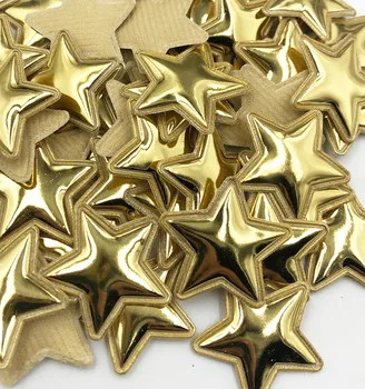 30PCS Zlato Zmiešané Šumivé Čalúnená Srdce Hviezdy Motýľ Appliques DIY Oblečenie, Doplnky, Svadobné, Vianočné Dekorácie B357
