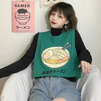 Ženy Sady Jar Jeseň Voľný čas Harajuku Kawaii Vytlačené Vesty Slim T-shirts Turtleneck Plus Veľkosť kórejský Štýl Študentov Krásne