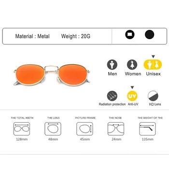 Longkeeper 2020 Klasické Malé Rám Okrúhle Slnečné Okuliare Žien/Mužov Značky Dizajnér Zliatiny Zrkadlo Slnečné Okuliare Retro Modis Oculos