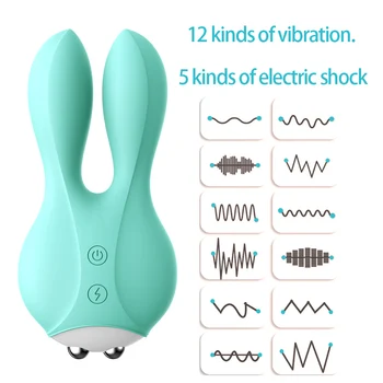 Elektrickým Prúdom Rabbit Vibrátor sexuálnu Hračku pre Ženy, Mužov, Vibrátory Vajcia Ženská Masturbácia Prsia Stimulátor Klitorisu Masér