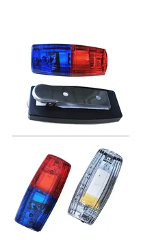 Hovorovej jednotky LED Červená Modrá Multifunkčné Klip Blikajúce Výstražné Bezpečnostné Rameno Polícia Svetlo Núdzového Osvetlenia