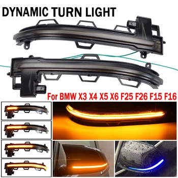 LED Dynamické Auto Blinker Bočné Zrkadlo Značku Zase Signálneho Svetla Lampy Príslušenstvo Pre BMW X3 X4 X5 X6 Série F25 F26 F15 F16
