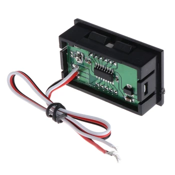 DC Voltmeter LED Panel Ammeter Univerzálny Mini DC 0-100V 3-Wire Napätie Prúd Meter Tester LED Displej Digitálny Panel Meter