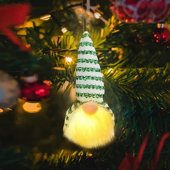 5 ks Gnome Santa Claus Oblečenie pre Bábiku S Rozsvietili Vianočný Strom Dekorácie Loptu Visí Vianočné Dovolenku Strany Domova Navidad