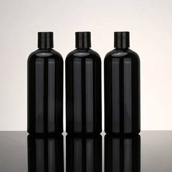 400 ml 15pcs/veľa prázdnych čierneho plastu šampón fľaše s black disk veko,prázdny, éterické oleje, kozmetické balenia sprchový gél