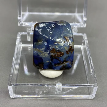 Prírodné zriedkavé Austrálsky železa opal (fotografoval v mokrom vody štátu) klenot minerálne vzor quartz drahokamy (veľkosť boxu 3.4 cm)