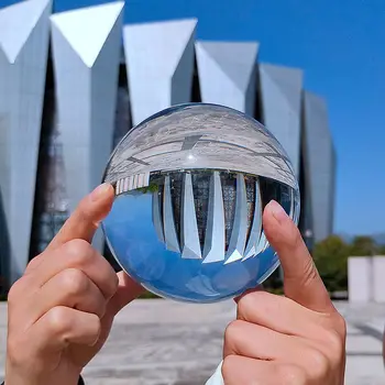 Crystal Ball Ozdoby Deti Darček Transparentné Loptu pre Fotografovanie Šťastie, Sklo, Spálne, Obývacia Izba Dekorácie Bez stojana