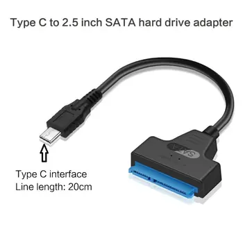 USB 3.0/2.0/Typ C 2,5-Palcový SATA Pevný Disk Adaptér Converter Kábel pre 2.5