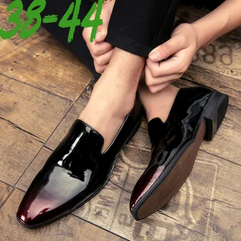 Muži Svetlé Strany Topánky Coiffeur Svadobné Topánky, Elegantné talianske Značky Patent Kožené Šaty, Topánky pre Mužov Formálne Večeru Obuv