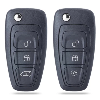 Keyecu pre Ford Focus C-Max Grand Fiesta Mondeo Transit Connect Flip Diaľkové Kľúča Vozidla púzdro Kryt 3 Tlačidlá