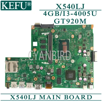 Dinzi pôvodnej doske pre ASUS X540LJ s 4GB-RAM, I3-4005U GT920M Notebook doska