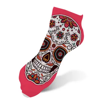 Nové Lebky Série Členkové Ponožky Pop Cukru V Pohode Lebky Vytlačené Krátke Ponožky Módne Zábavné Pohodlné Dlhé Ponožky Pre Dary