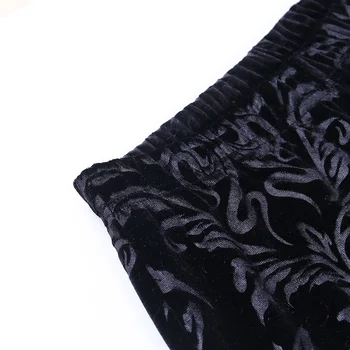 Pád Oblečenie Pre Ženy Nohavice Goth Vystrihnúť Y2k Čierne Nohavice Vintage Kvetinový Tlač Nohavice Slim Vysoký Pás Streetwear ropa mujer