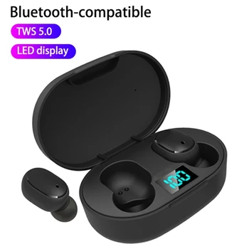 E6S TWS Bezdrôtové Slúchadlá Slúchadlá 5.0 LED Displej Slúchadlá Nepremokavé Potlačením Hluku Športové Headset Pre Bluetooth Slúchadlá