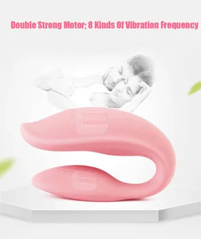 Vibrátor pre Dve C Typu Dual Motorových Vibračná Vagína Plug Diaľkové Ovládanie Klitorisu a G Spot Vibrátor Dospelých Sex Stroj pre Páry