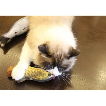 Mäkké Plyšové zvieratko 3D Ryby Tvar Cat Hračka Interaktívna Darčeky Ryby Catnip Hračky Plyšové Vankúš Bábika Simulácia Ryby Hrať Hračka