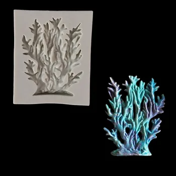 Minsunbak Nové Morského Života Coral Fondant silikónové formy Strom tvar cake decoration nástroje Cukru Remeselné Nástroje Kuchyňa pečenie nástroj