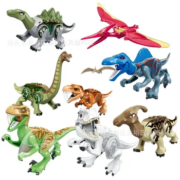 6-8pcs/set Dinosaurov Sveta Dinosaurov Údaje Tyrannosaurus Dinosaurios Klasické Stavebné Bloky Kompatibilné Hračky Darček Pre Deti