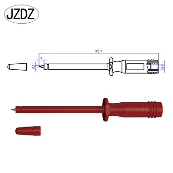 JZDZ 2 ks Testovacie Pero Pin Test Sonda Tipy Elektrického Konektora 4 mm žena banánových Multi-meter, Ihly, Nástroje pre KUTILOV, J. 30016