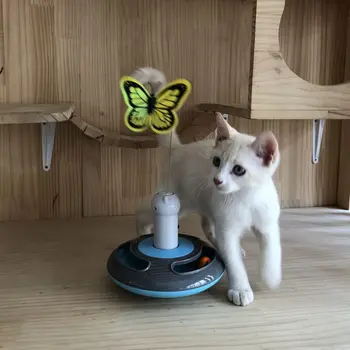 Pet Auto-Sensing Hračka Inteligentné Automatické Vtipné Mačku Cvičenie Hračka Elektrických Točivých Motýľ Mačka Stick Interaktívne Hračky