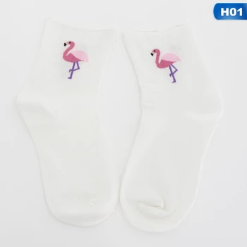 Japonský Roztomilý Plameniakov Zábavné Ponožky Tlač Ovce/penguin Okraji Ponožky Ženy Zvierat Harajuku Meias Calcetines Mujer Divertidos Sox