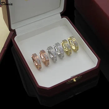 Donia nové módne Šperky v tvare C náušnice medi micro-intarzované AAA zirkón náušnice dámske luxusné šperky