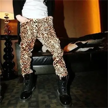28-42 príliv mužov osobnosti trend leopard bežné nohavice pánske nohavice jeseň nohavice fáze zariadenia trend DJ veľké veľkosť
