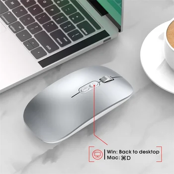 Bezdrôtová Myš Bluetooth Myš Hráč Nabíjateľná Počítačovej Myši Wireless USB Ergonomické Mause Tichý Myši Pre Ipad/Mac/Notebook