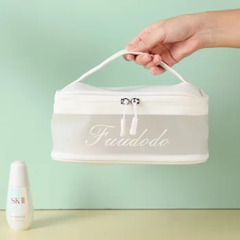 Veľkú Kapacitu, Nepremokavé dámske Transparentné Kozmetická Taška Organizovať Toaletná Skladovanie Vrecko na Zips Cestovné Kabelka Žena make-up Taška