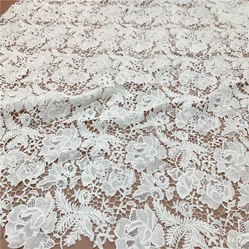 2020 Najnovšie Nádherný Off White Guipure DIY Vysokej Kvality nigérijský čipky textílie svadobné svadobné šaty francúzskej čipky textílie