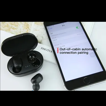 Mini A6S TWS Bluetooth 5.0 Slúchadlá Bezdrôtové Slúchadlá Stereo Headset športové Slúchadlá mikrofón s nabíjanie box pre smartphone