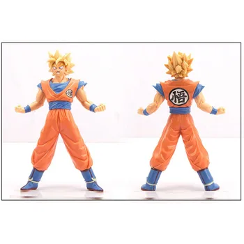 DRAGON BALL Z Anime Modelu Son Goku Super Saiyan Kakarotto Scény PVC Akcie Obrázok 18 cm 1/12 Socha Zberateľskú Hračka Figma