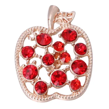5 ks/veľa Nových Snap Šperky Crystal Rose Gold Apple 18 mm Kovové Tlačidlo Snap Fit Kože, Kovu Snap Náramok pre Ženy Šperky