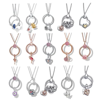 100 % 925 Sterling Silver DIY Charms Beadeds Takže Príslušenstvo Náhrdelník Fit Pandora Originálne dizajnérske Vlastné Šperky Pre Ženy