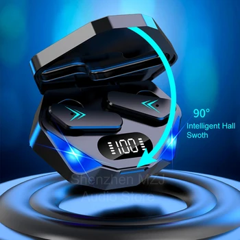 Bluetooth-kompatibilné Herné Slúchadlá Športové Vodotesné Slúchadlá LED Displej 9D Stereo Slúchadlá In-ear Bezdrôtový Hráč Headsety