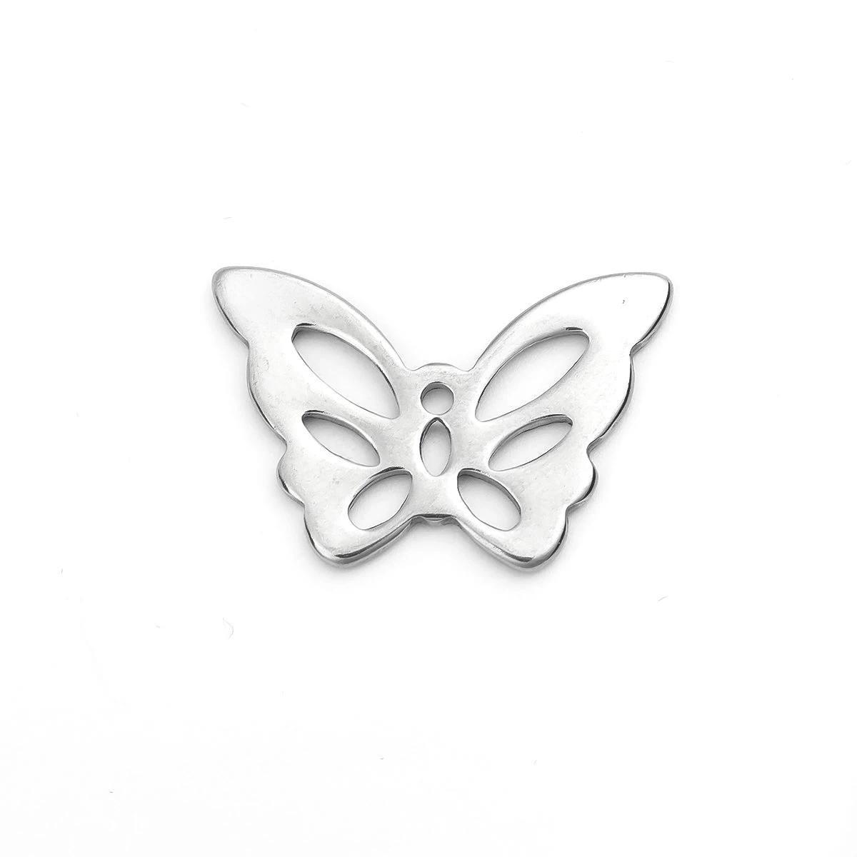 10 Ks 304 Nerezovej Ocele zobrazili kľúčové tlačidlá Pre Ženy Motýľ Zvierat, Strieborná Farba Malé Kúzlo Pre Príslušenstvo Šperky 22 mm x 15 mm, 1