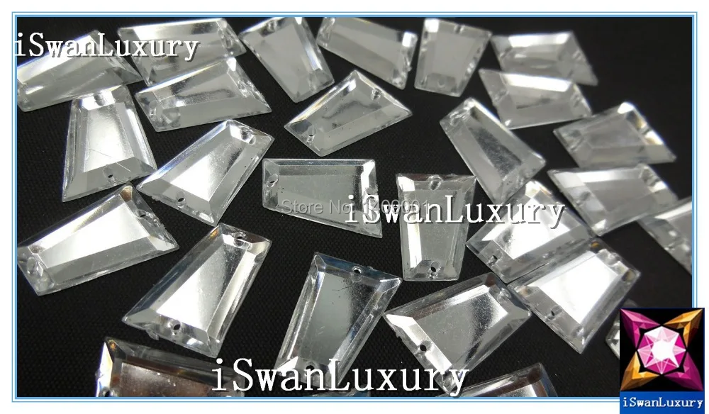 100ks 16x20mm Akryl Zadné Zrkadlo Strieborné Kryštály Príslušenstvo Kameň Kamienkami Pre Šitie Diamante Kamienkami Sew-na Flatback 0