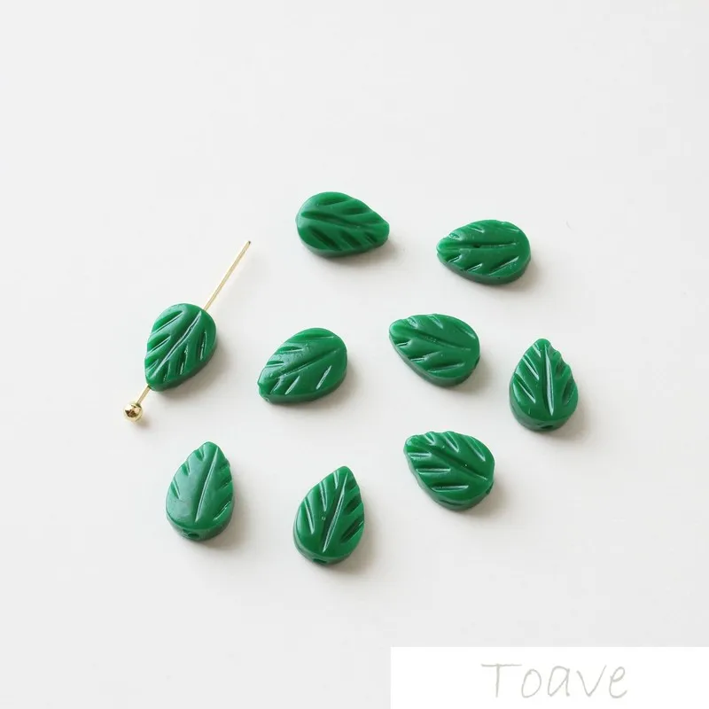 10pcs Malé Mini Zelená Farba Malá Listová Čepeľ Coral Materiál HOBBY Ručné Materiál Príslušenstvo 1
