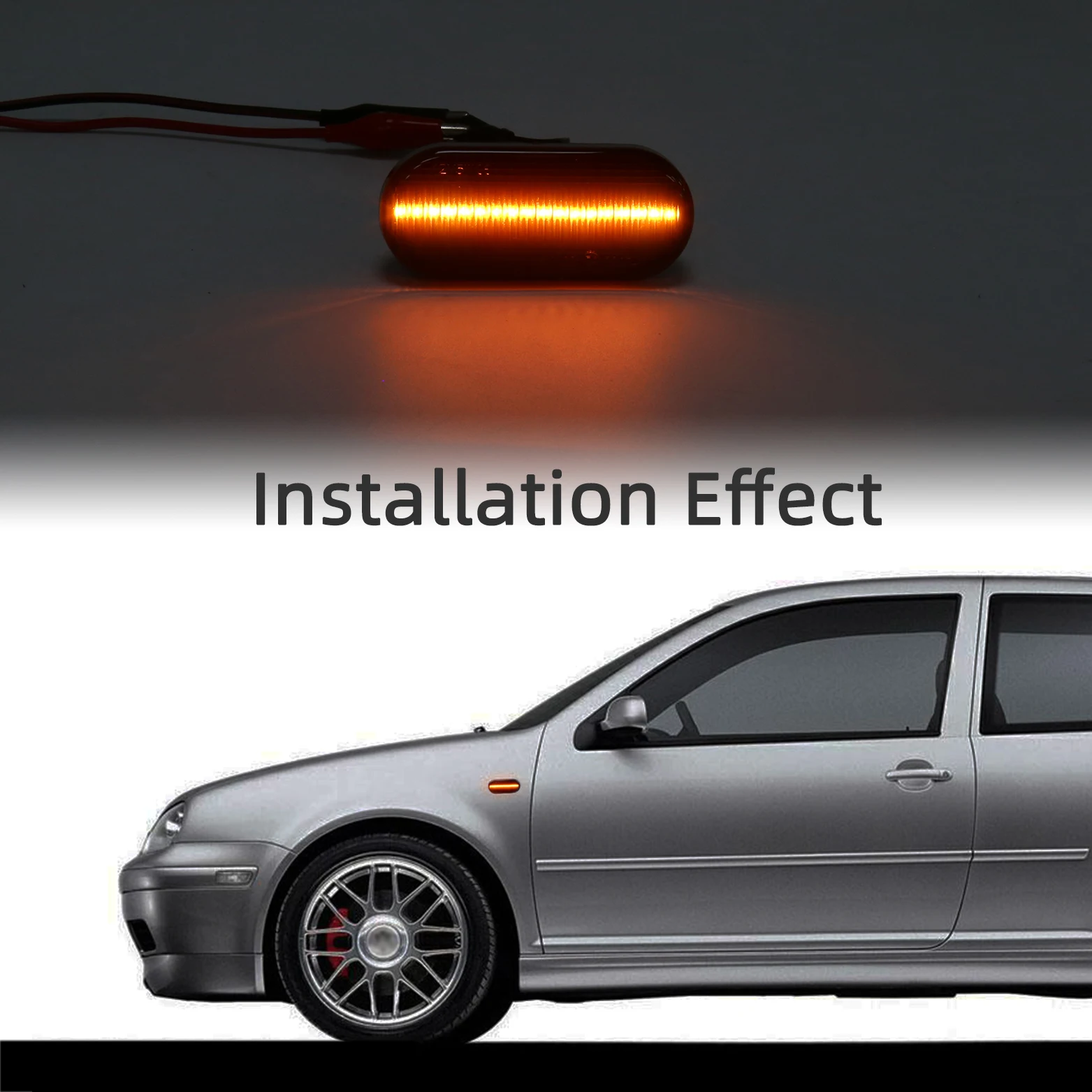 14805294 Dynamické Tečie LED Zase Signál Bočné Obrysové Svetlo Lampy pre VW Volkswagen Golf 3 4 Bora Lupo Passat, Polo Škoda Ford Sedadla 2