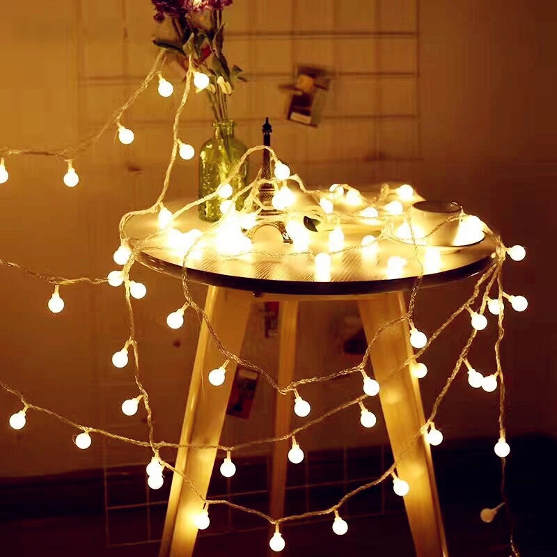 1M/2M Led Svetlá Garland Ulici Víla Ľahká Lopta/Kvety String Svetlo, Vianočné Dekorácie, Ozdoby Domov 4