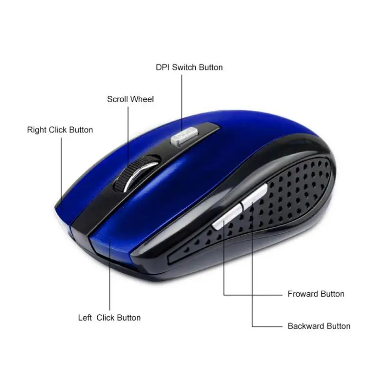 1pcs Wireless Mouse Nastaviteľné DPI Myš 6 Tlačidlá Optická Herná Myš Hráč Bezdrôtových Myší S USB Prijímač Pre Počítač PC 1