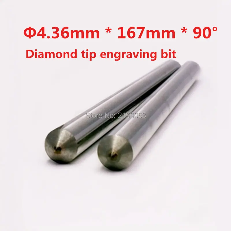 2 ks/veľa 4.36 mm * 167mm * 90 stupeň cnc rytie stroj bod kovové engrave bitov diamond sklopiť presunutím rytec gravírovanie bitov 0