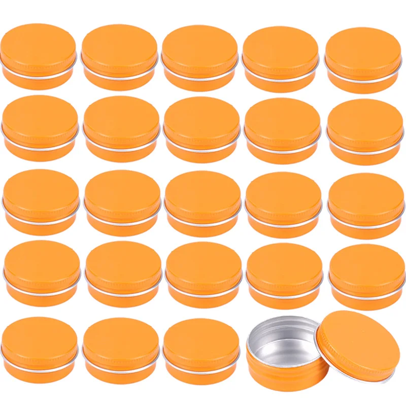 20/30Pcs 10 g 15 g 20 g 30 g Orange Krém Jar Kolo Tin Kozmetické Balzam na Pery Kontajner Naplniteľné Fľaše Krém, Balzam na Pery, Lesk Balenie 5