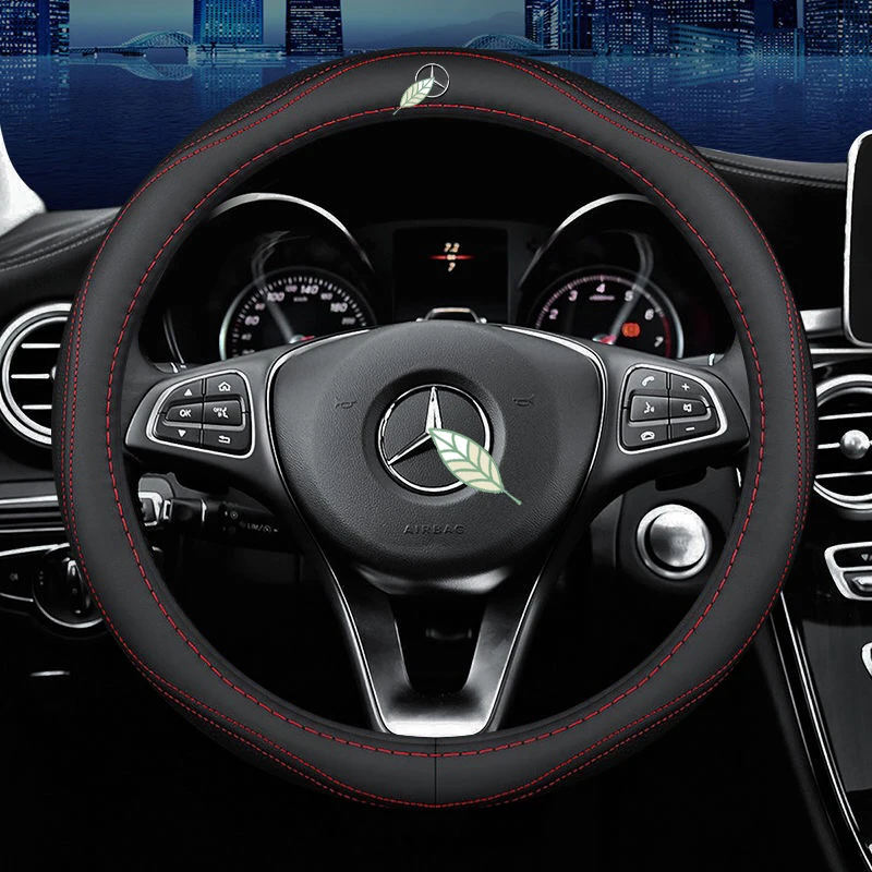 2021 Kožené Auto volant, kryt Non-sklzu Pre Mercedes-Benz GLS GLC GLE GLA EQA S500 CL500 S R B C E Trieda AMG GT 0