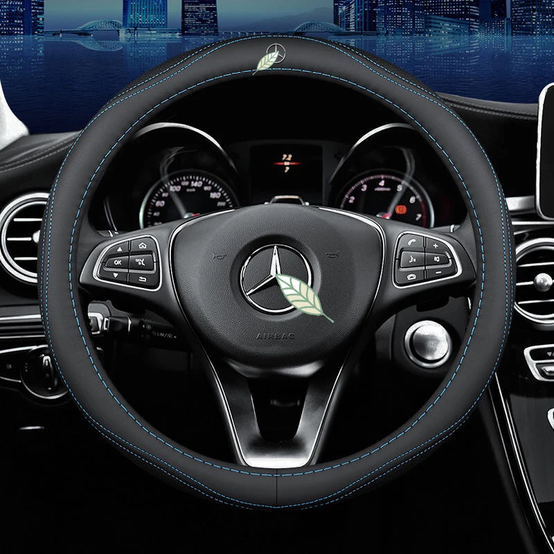 2021 Kožené Auto volant, kryt Non-sklzu Pre Mercedes-Benz GLS GLC GLE GLA EQA S500 CL500 S R B C E Trieda AMG GT 4